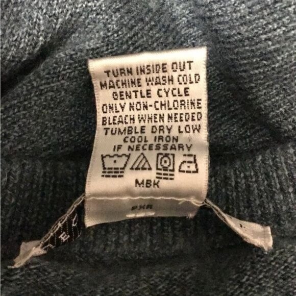 Geoffrey Beene Mens Crew Neck Single Color Argyle Sweater, Blue, size XL - Picture 7 of 7